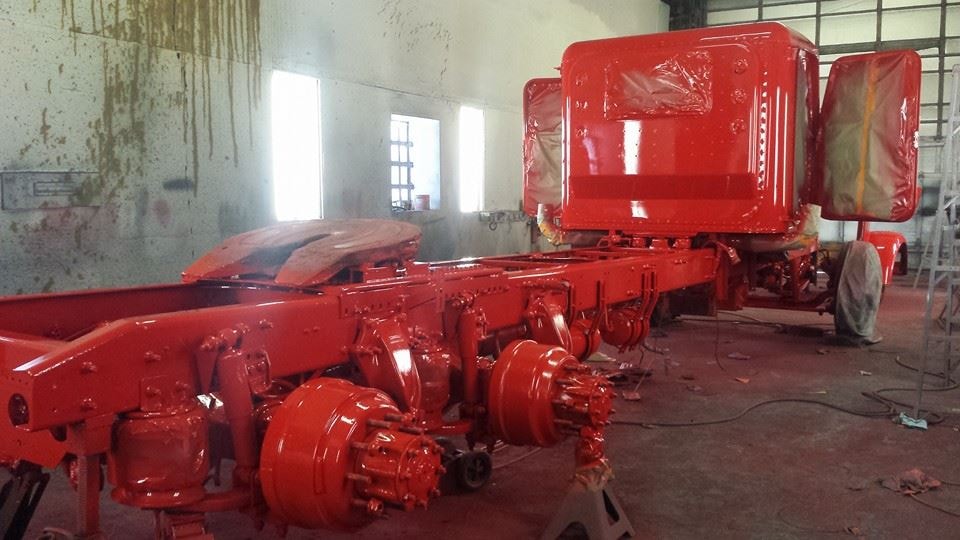 Full Chassis Repaint — Bright Red Finish